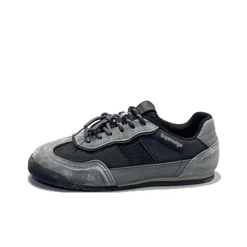 SUPEREDGE Anti Slip Wear Resistant Low Top Casual Shoes Men's Black