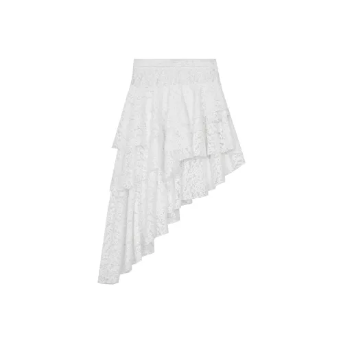 ELF SACK Casual Short Skirts Women's Romantic White