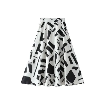 Jonah Anda Casual Long Skirt Women's White