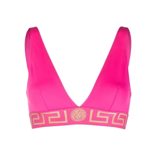 VERSACE Greca Border Triangle Bikini Top 'Fuxia'