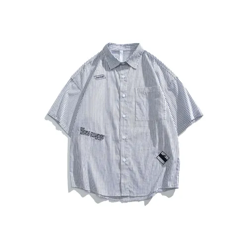 SIL VITIN Shirts Unisex Blue White Stripes