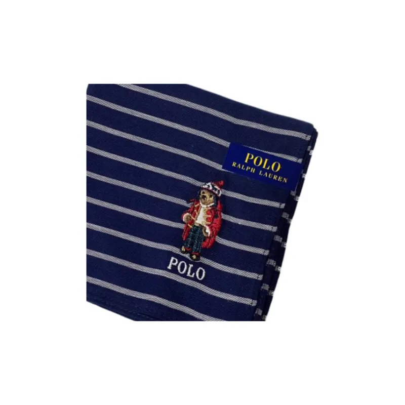 Polo Ralph Lauren Cotton Silk Scarves Unisex Blue-1