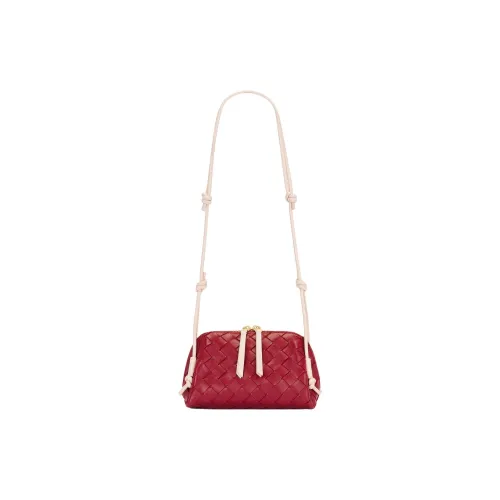 Bottega Veneta Concert Cow Leather Shoulder Bag Kids' Rose Red
