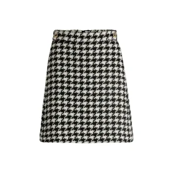 HUGO BOSS Houndstooth Mini Skirt