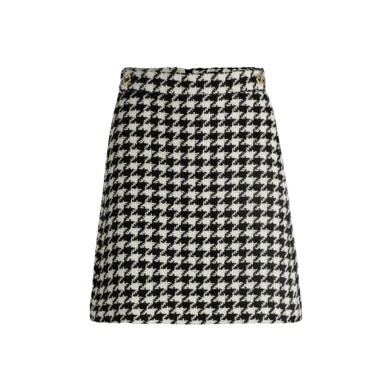HUGO BOSS Houndstooth Mini Skirt-0