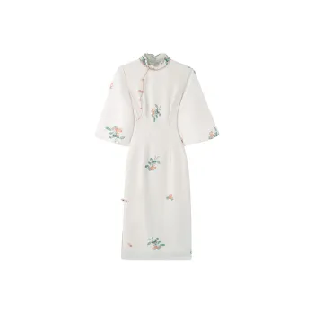 JINYE ORIENTAL Cheongsams Women's Light Beige Apricot