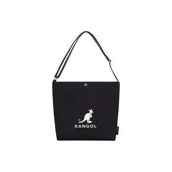 KANGOL Cotton Handbag, Shoulder Bag, Crossbody Bag Unisex Black