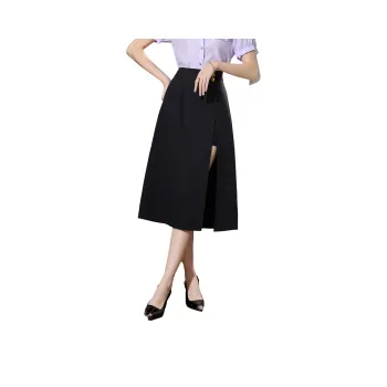 SMEN Casual Long Skirts Women's Black
