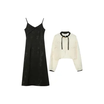 WESTLINK Skirt Set Women's Black/Apricot