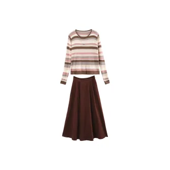 A Paradise For Awakening Skirt Set Women's Coffee