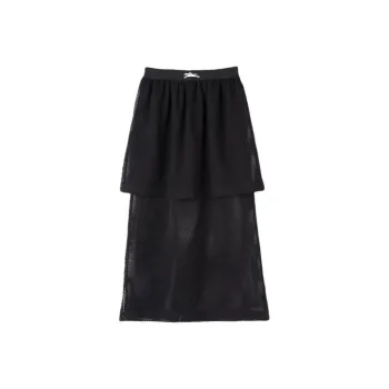 LONGCHAMP Casual Long Skirts Women's Black