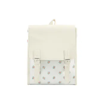 Parker Bear PU Backpack Unisex Ecru/Blue