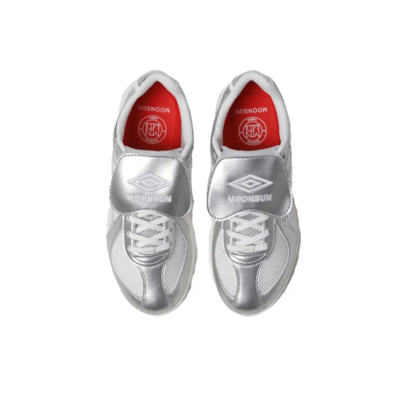 MoonsuN x Umbro Abrasion Resistant Slip Resistant Low Top Casual Shoes Unisex White Silver-2