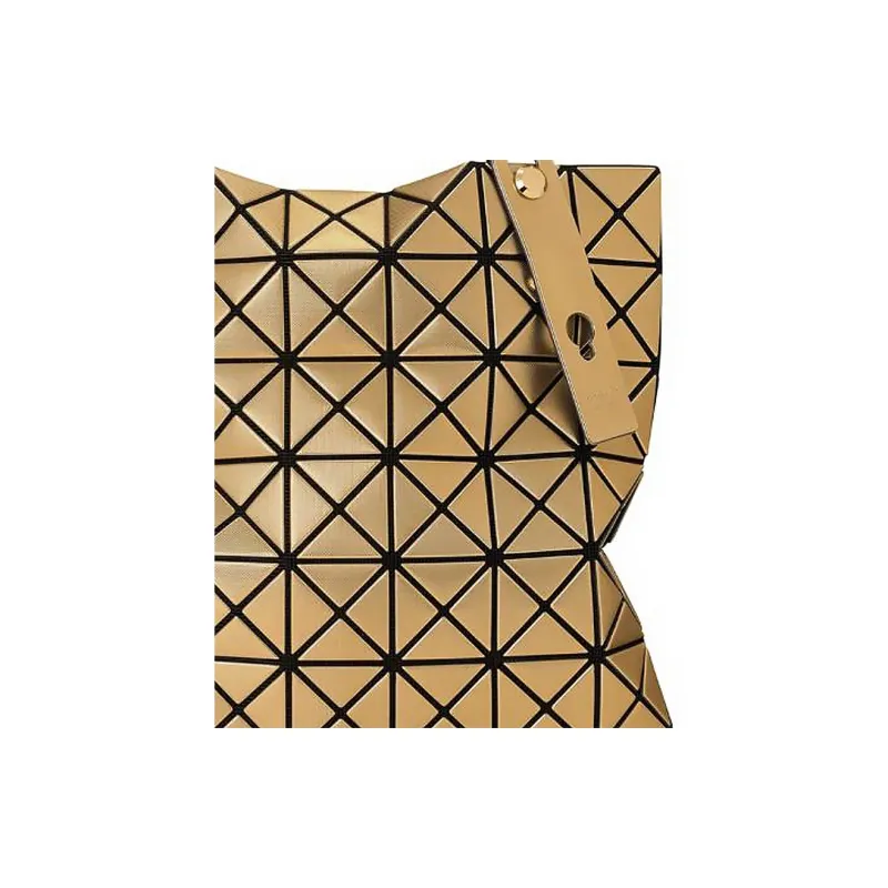 ISSEY MIYAKE PLATINUM COFFRET Polyurethane Handbag Women's Gold-2