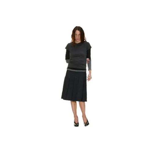 Fax Copy Express SS24 Casual Long Skirts Women's Black