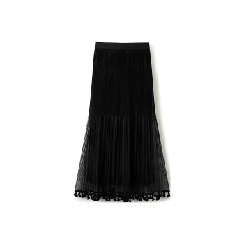 TKY SHOP Casual Long Skirt Women's Elegant Black