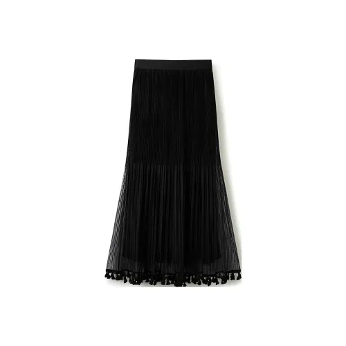 TKY SHOP Casual Long Skirt Women's Elegant Black