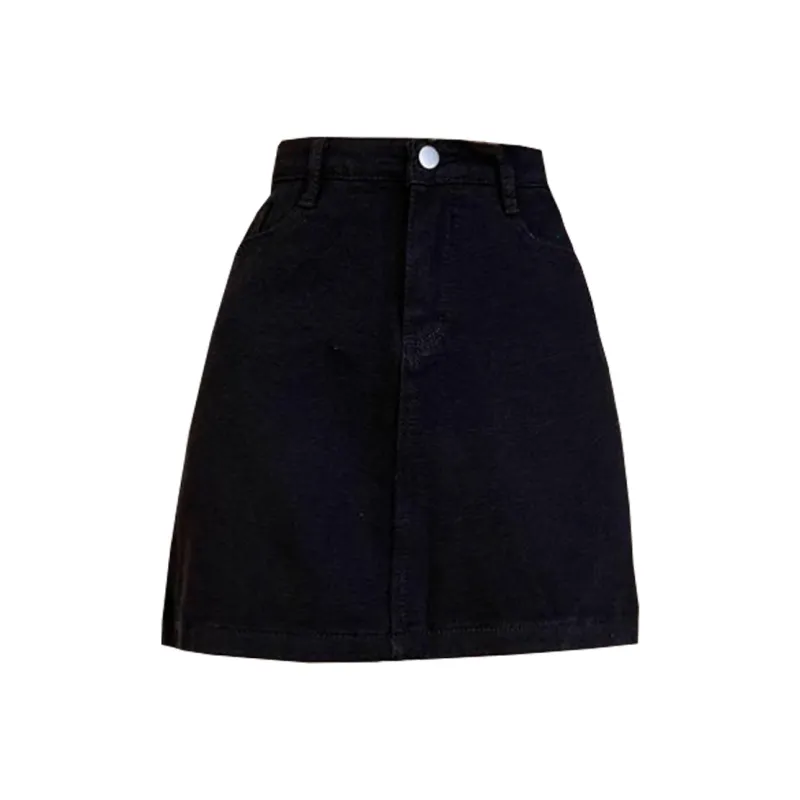 Concubine Zhu Denim Short Skirts Women's Black-0