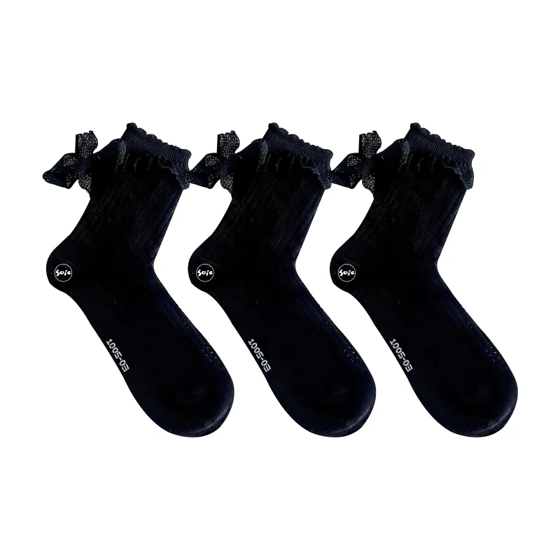 SOIE Mid Calf Socks Women's Combo Set-9