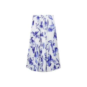 ZARA Casual Long Skirt Women's Blue