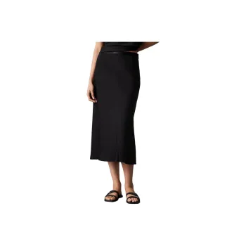 Calvin Klein Logo Waistband Flared Midi Skirt