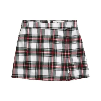 Hollister Casual Short Skirts Women's White Plaid