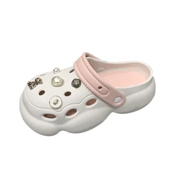 TELENT Clogs Women's White Pink