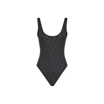 FENDI Ff Embossed One Piece Swimsuit 'Black'