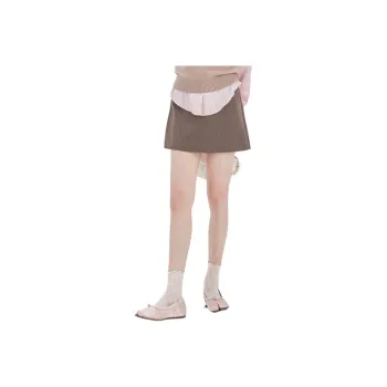 DEAR DEER PUFF Casual Short Skirts Women's Brown
