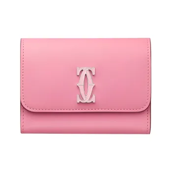 CARTIER C De Cartier Collection Calfskin Wallet Mini Women's Pink