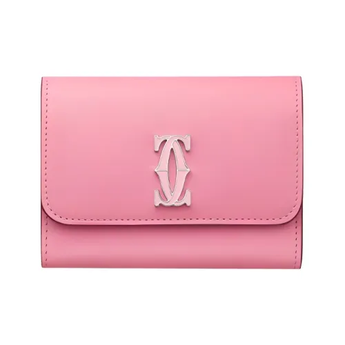 CARTIER C De Cartier Collection Calfskin Wallet Mini Women's Pink
