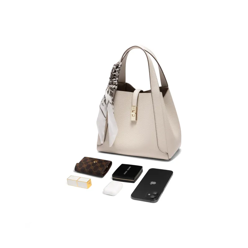 BELLE Cow Leather Handbag Medium Size Women's-9