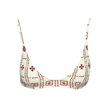 PRINCESS POLLY JULIETTE BIKINI TOP Bikini Women's White Red/White Base Red Print