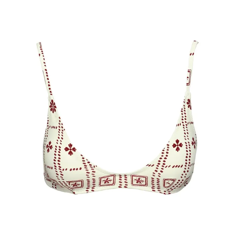 PRINCESS POLLY JULIETTE BIKINI TOP Bikini Women's White Red/White Base Red Print-0