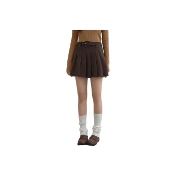 Juden Choi Casual Short Skirts Women's Coffee