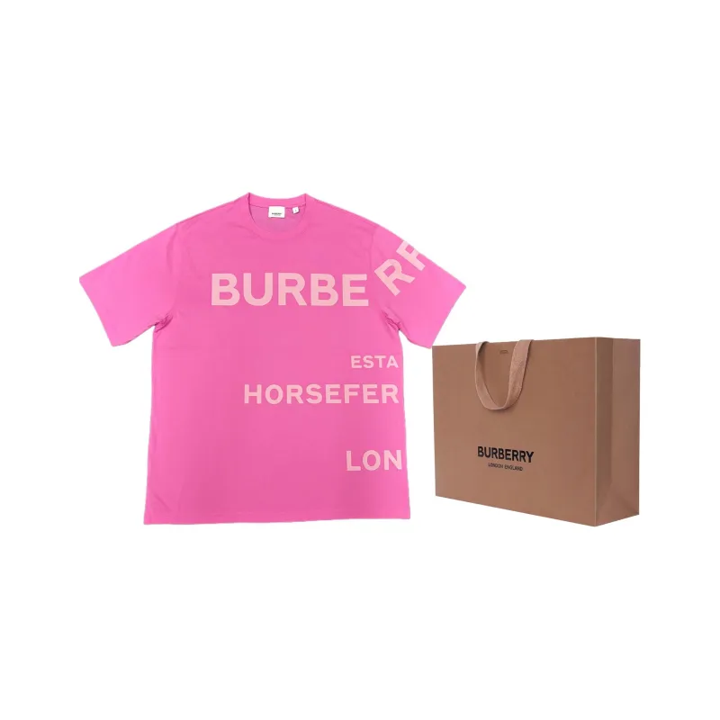 Burberry T Shirts Unisex Pink-5