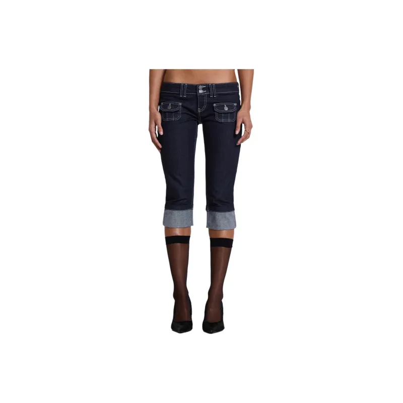 Jaded London Denim Shorts Women's Indigo-0