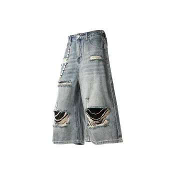 CEMOZI MC Denim Shorts Unisex Washed Blue