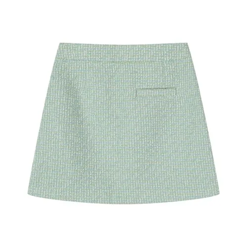 H'S Casual Short Skirts Women's Eggshell Green