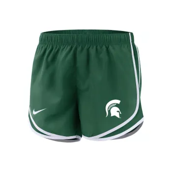 Nike College Dri-FIT Tempo Michigan State Sports Shorts Women's Canyon Green
