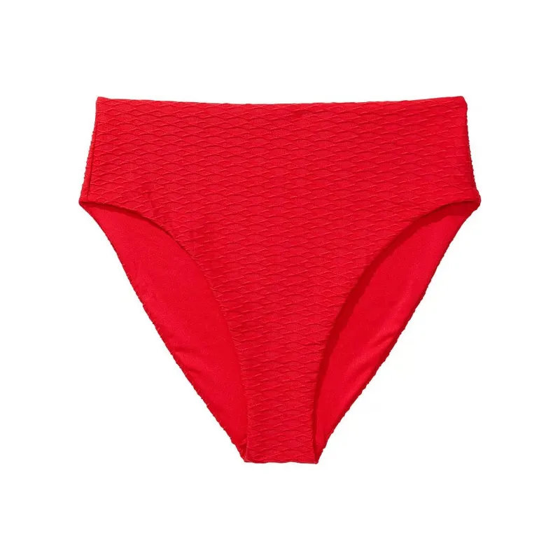 Victoria's Secret PINK Mix & Match High-Waist Full-Coverage Bikini Bottom / L Swimming Shorts Women's Red-0