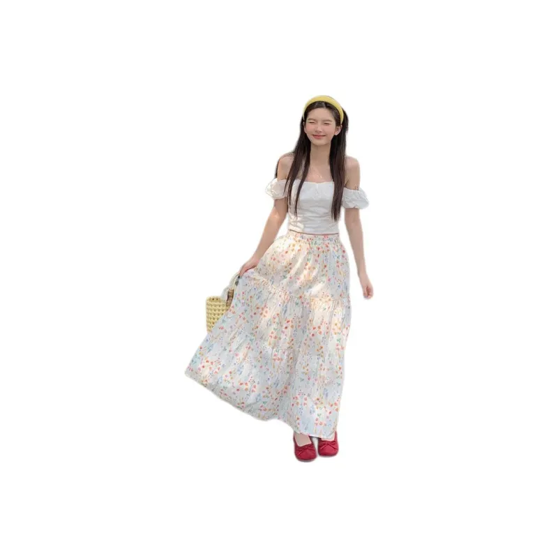 Mu Xiao Xin Casual Long Skirt Women's-0