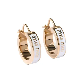 MIU MIU Enamel Hoop Earrings