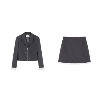 Mo Han Yi Mei Skirt Set Women's Ultimate Gray