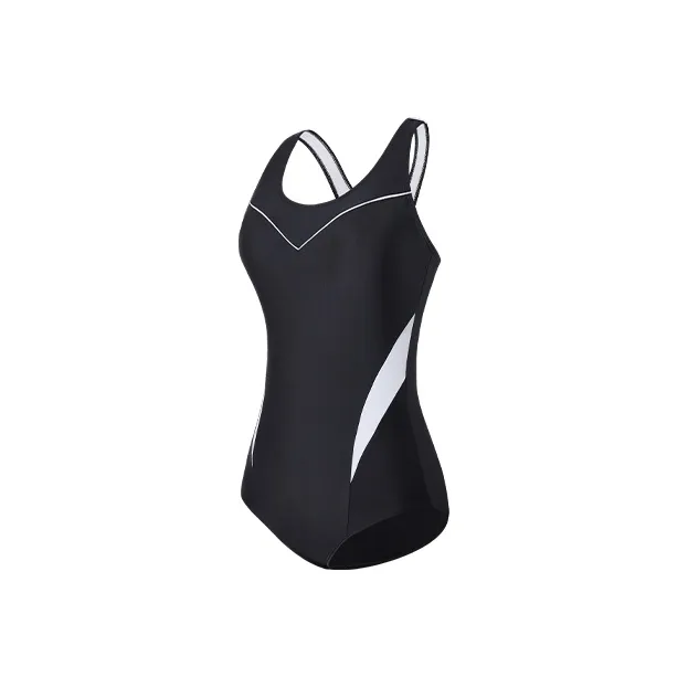 Watertime One Piece Swimsuits Women's Black White-0