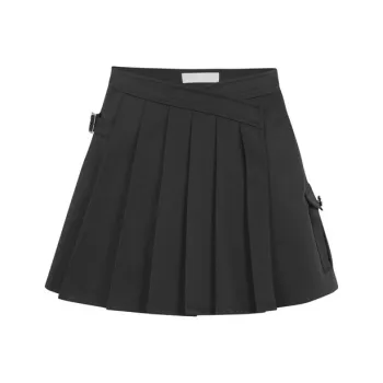 Three Quarters Casual Short Skirts Women's Black