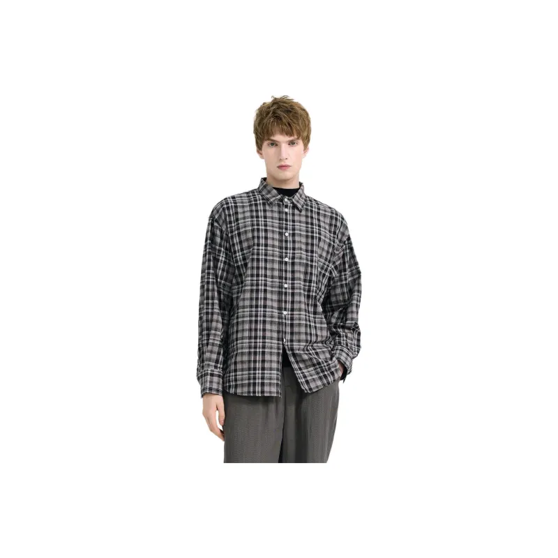 WILD LEADER Shirts Men Night Plaid[CW5158597]-0