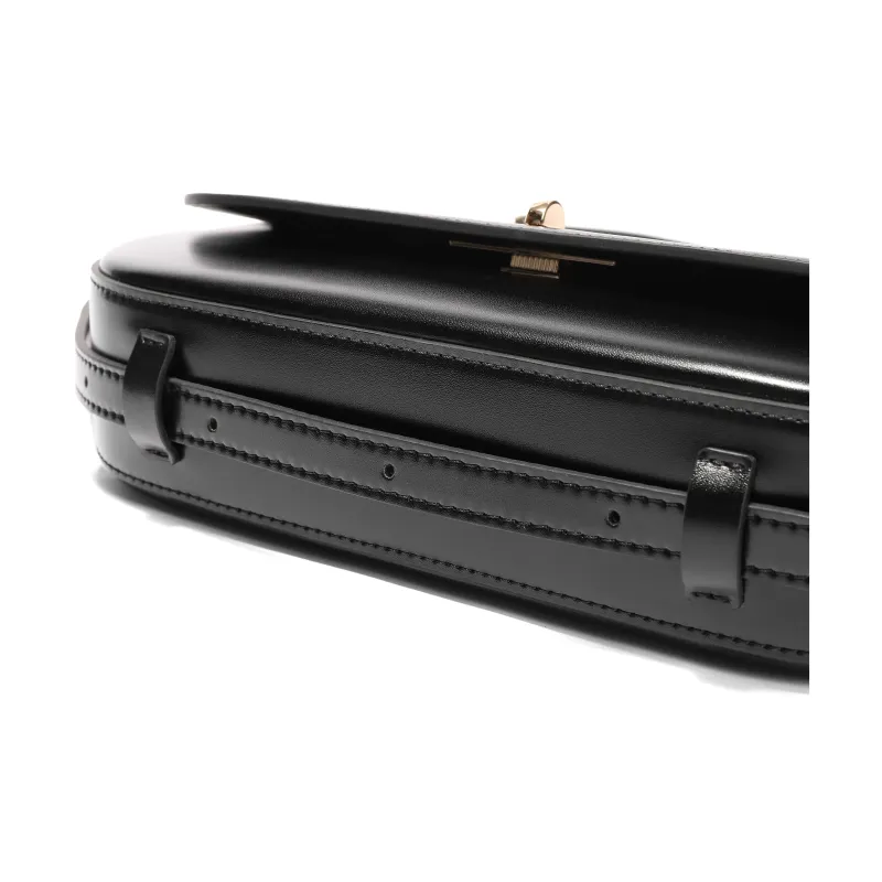 BELLE Cow Leather Underarm Shoulder Bag Women's Black-3