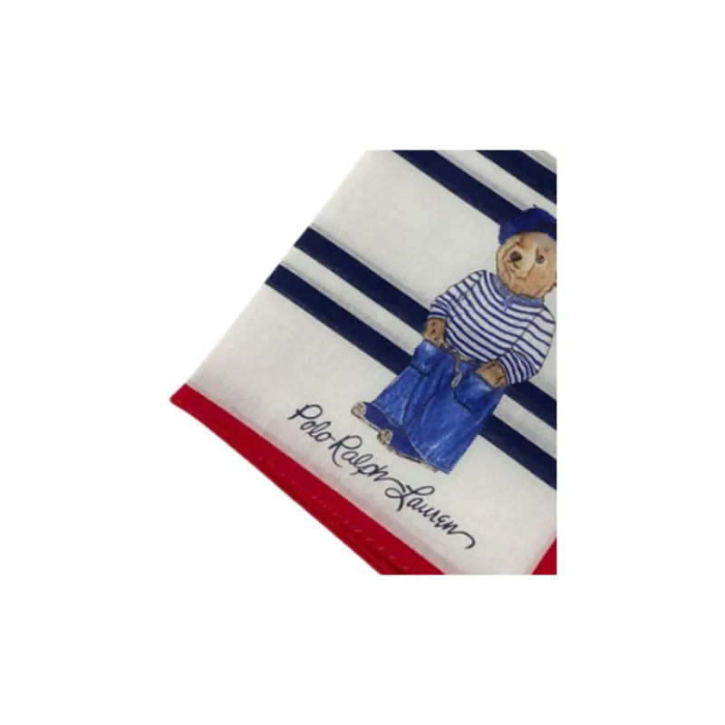 Polo Ralph Lauren Cotton Silk Scarves Unisex Blue-2