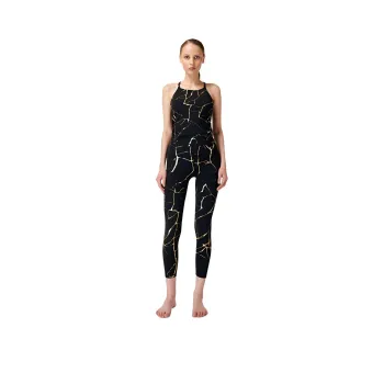 Sweaty Betty Sport Vests Women's Black Base With Gold Streamline Print